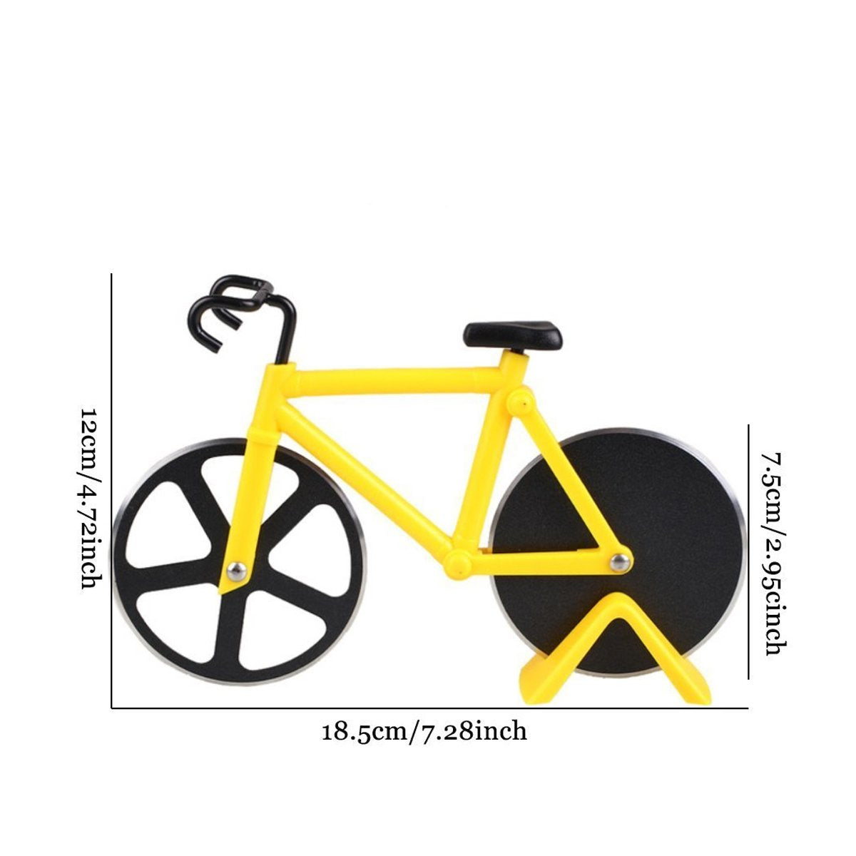 Stainless steel Bicycle shape Unbreakable Handle Pizza cutter | Pastry Cutter | Pizza Slicer with Grip on Handle and Stainless Steel Blade (1 Pc) Stainless steel Bicycle shape Unbreakable Handle Pizza cutter | Pastry Cutter | Pizza Slicer with Grip on Handle and Stainless Steel Blade (1 Pc)